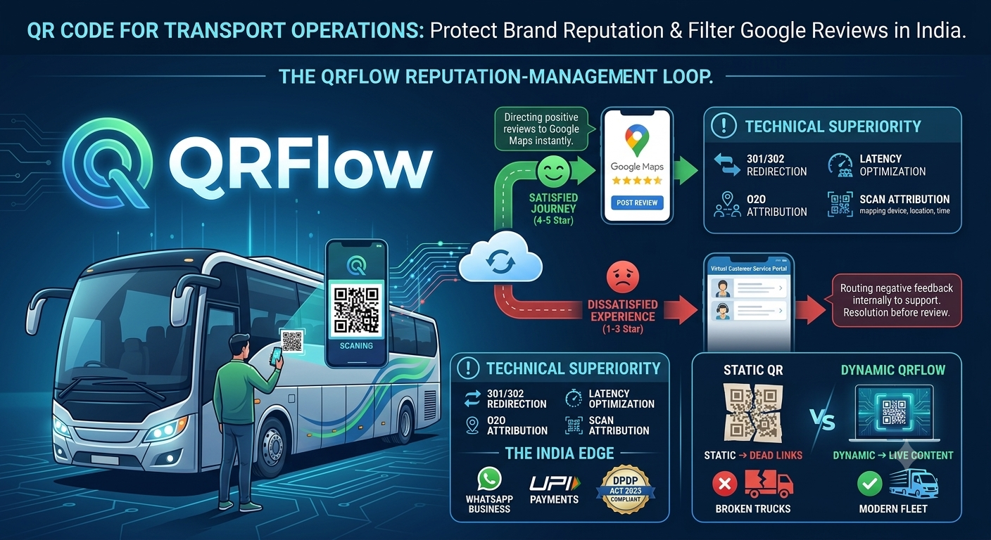 QR Code for Transport Operations: Protect Brand Reputation & Filter Google Reviews in India